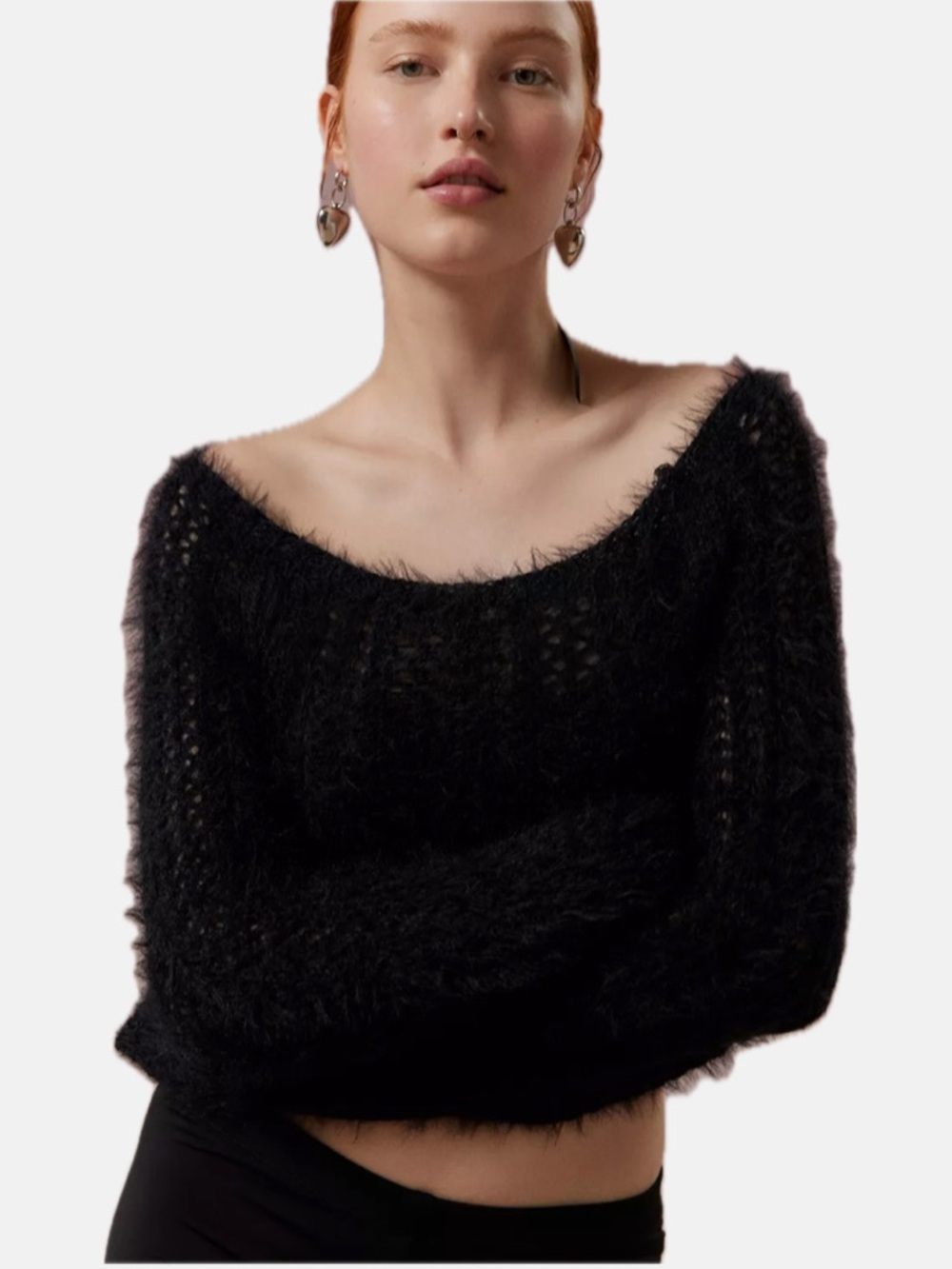 Kimchi Blue Chloe Fuzzy Eyelash Sweater